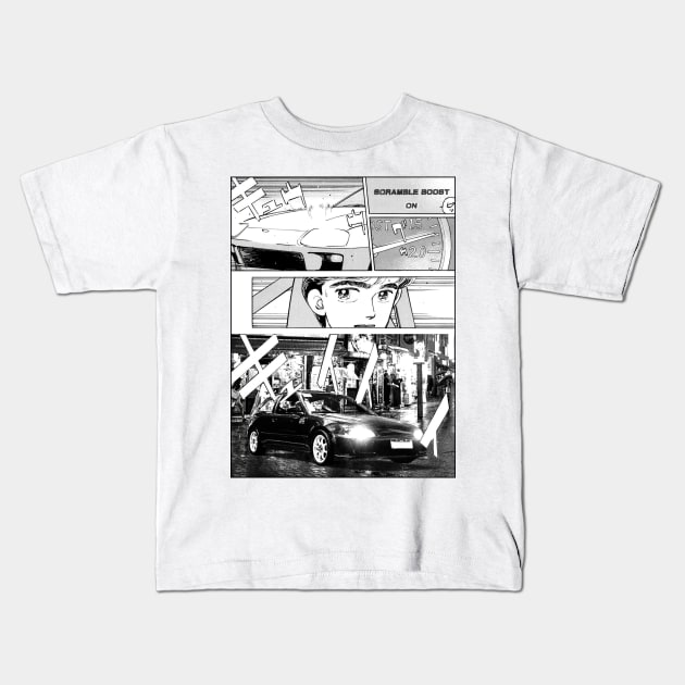 JDM VTI in Osaka Streets Manga Edition Kids T-Shirt by Outlaw Suit